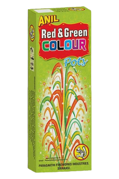 COLOUR FLOWER POTS GIANT RED &AMP; SILVER